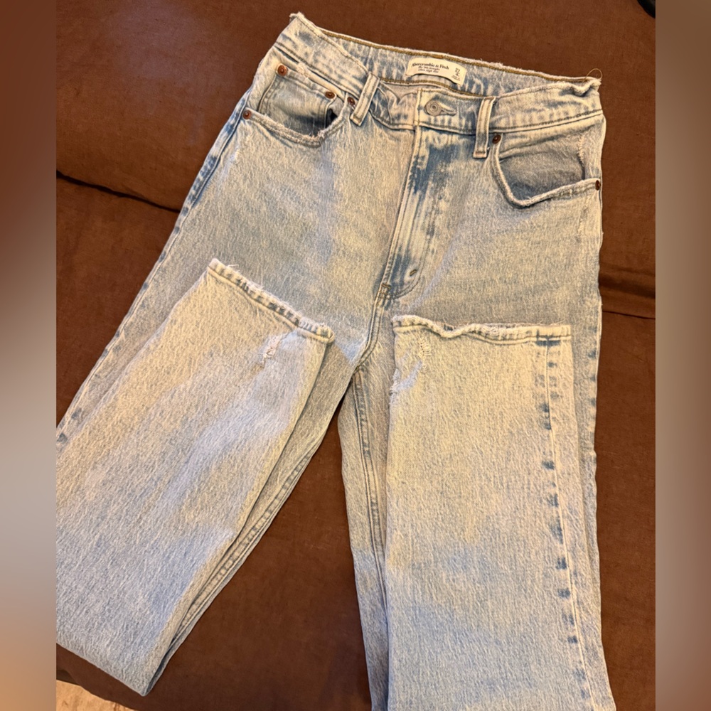 Abercrombie & Fitch Light Blue Boyfriend Jeans